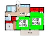 大宮町貸家５号棟 2Kの間取り