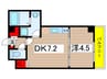 Park Residence 東千葉 1DKの間取り