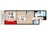 ⅰＲＯＣＫ南流山 1LDKの間取り