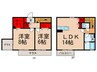 グランチノ学園町 2LDKの間取り