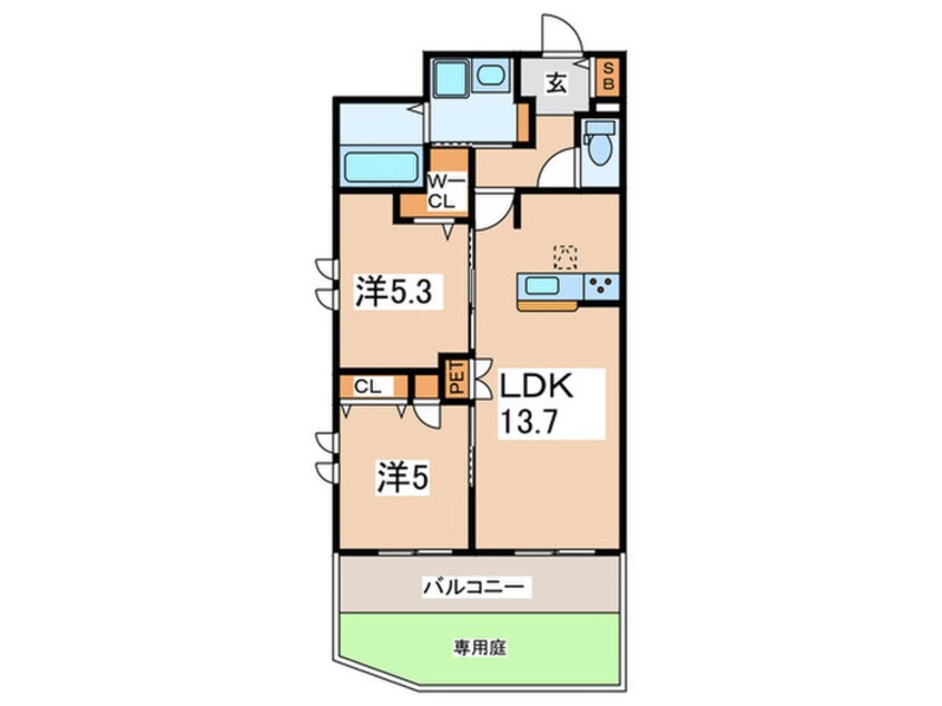 間取図 シャトン湘南