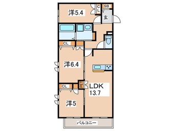 間取図 シャトン湘南