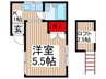 シャトリエ８ 1Kの間取り