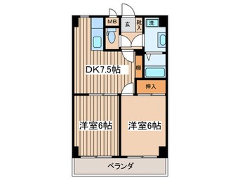 間取図 シャンス東寺尾中台１