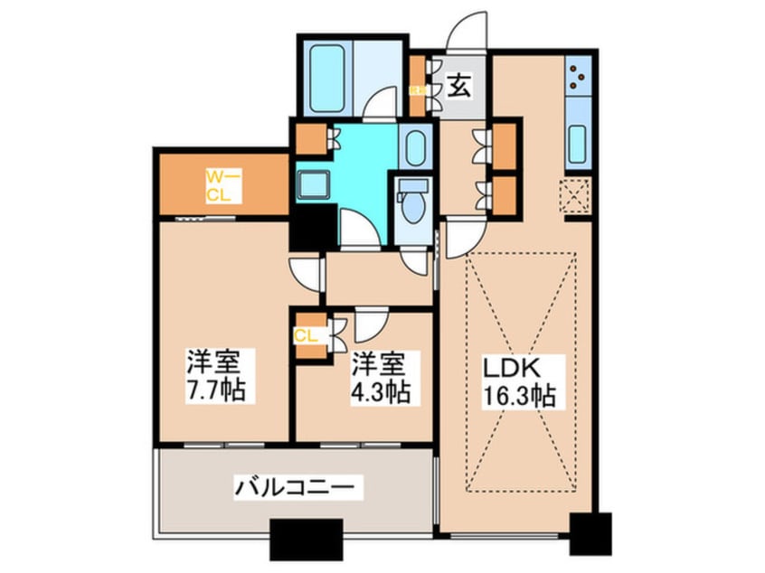間取図 芝浦ｱｲﾗﾝﾄﾞｸﾞﾛｰｳﾞﾀﾜｰ(1008)