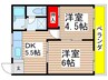 セントパ－クハイツ 2DKの間取り