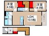 仮）リーブルファイン木間ケ瀬Ⅲ 2LDKの間取り