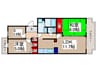 コーポレート鶴瀬 2LDK+Sの間取り