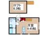 仮)プリマ稔台 1Rの間取り