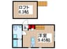 仮)プリマ稔台 1Rの間取り