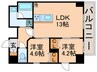 プライマル月島 2LDKの間取り