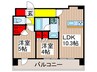ザ・パークハビオ行徳駅前 2LDKの間取り