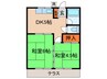 スカイハイム 2DKの間取り