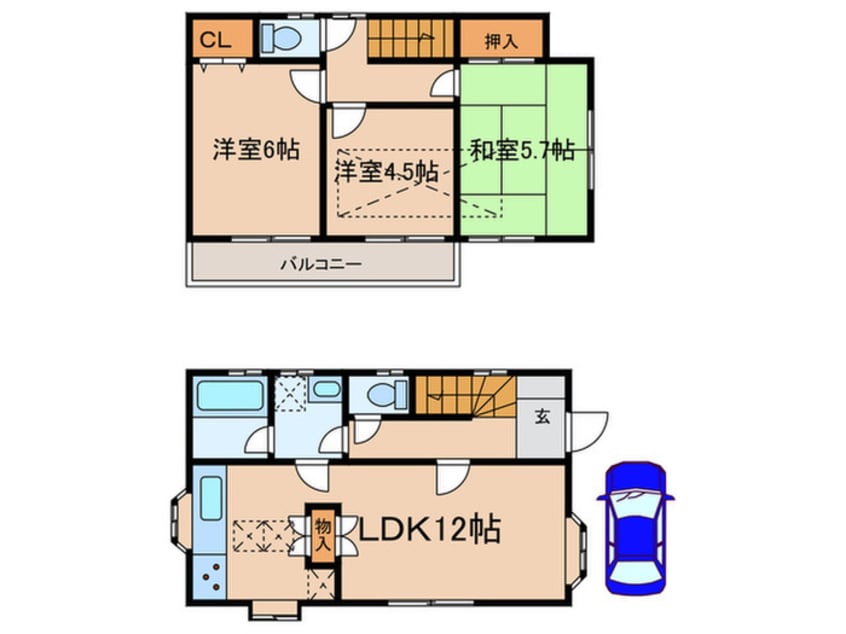 間取図 西大泉3丁目貸家