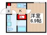 キャメル南古谷駅前通　B棟 1Kの間取り