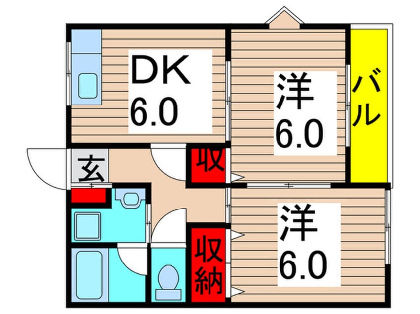 間取図 リフレイン北綾瀬Ｂ