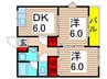 リフレイン北綾瀬Ｂ 2DKの間取り