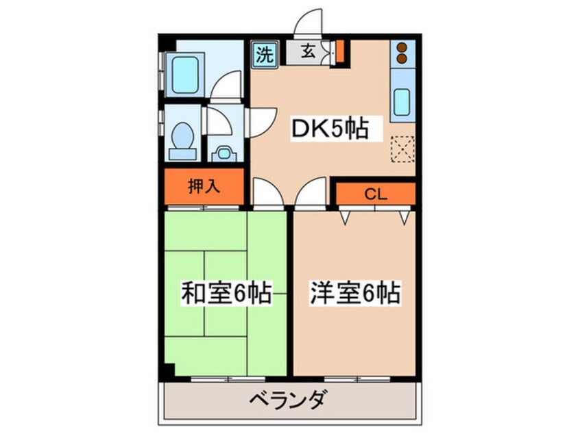 間取図 第５由利コ－ポ