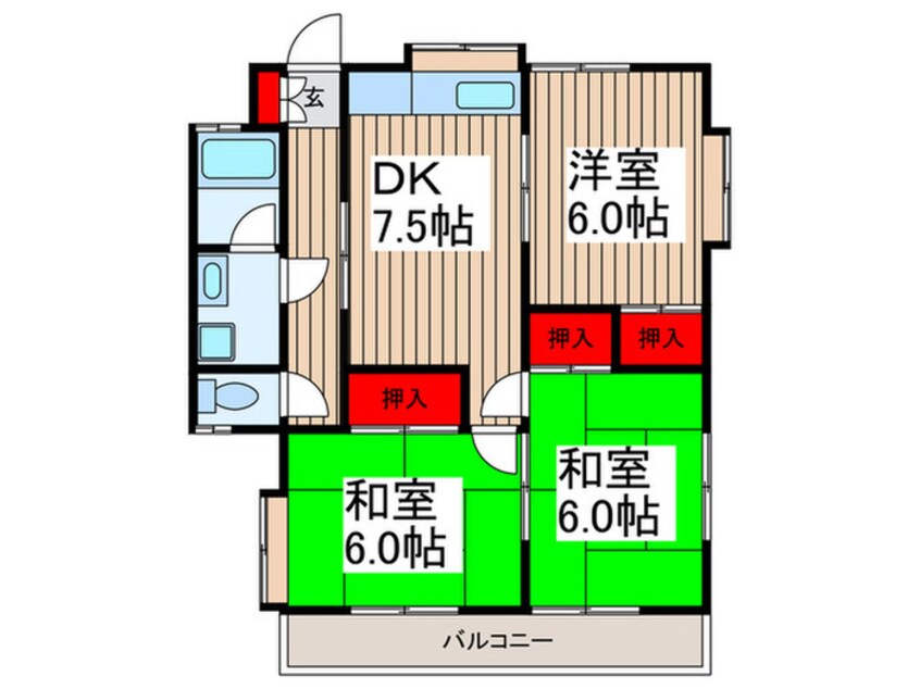 間取図 チェリーハイツＦ棟