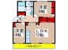 村上団地２街区２７号棟（303） 2LDKの間取り