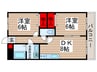 ＡＳＡＪＩビル 2DKの間取り