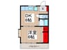 メゾンおおなり 1DKの間取り