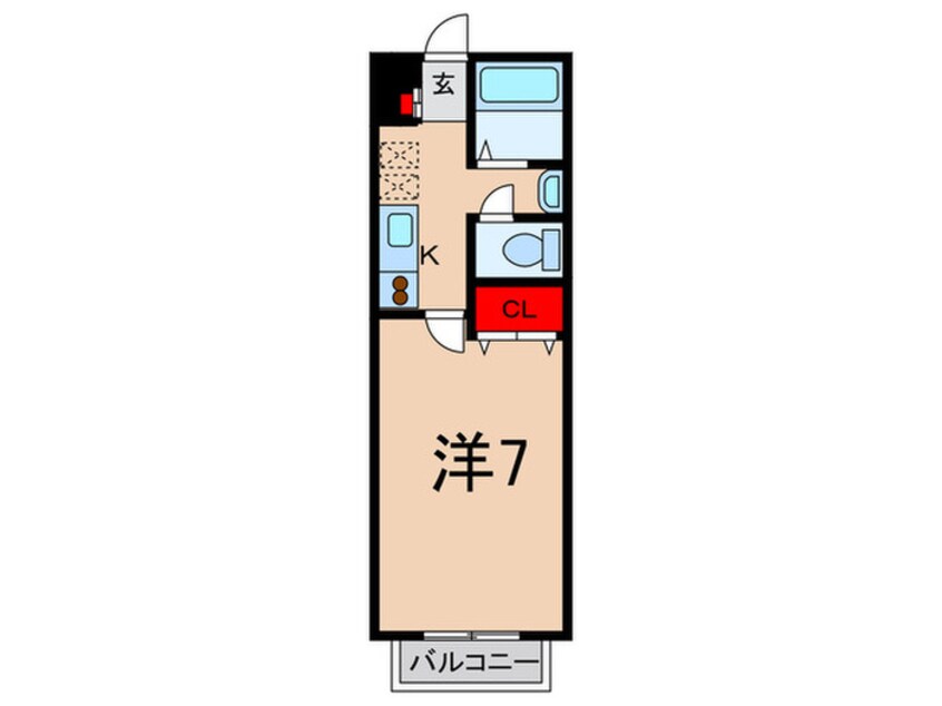 間取図 グリ－ンステュディオ若林