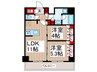 KI-LIGHT　KINSHICHO 2LDKの間取り