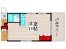 オリジナルストックハウス 1Rの間取り
