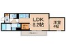 グラナーデ東新町 1LDKの間取り