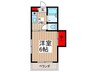 グリ－ンハウスパル 1Kの間取り