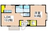 鎌倉十番館 1LDKの間取り