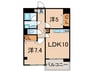 ベイイ－スト 2LDKの間取り