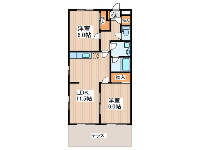 間取り図 プランド－ル欅