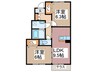 グレ－スセレノ小山 2LDKの間取り