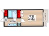 クレストパレス柏 1Kの間取り