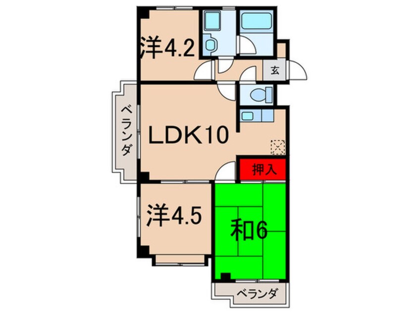 間取図 グランフィールド大泉