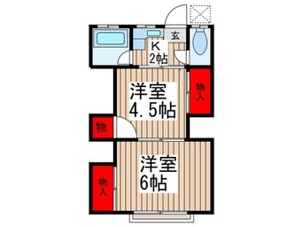 間取図 亀屋コーポ