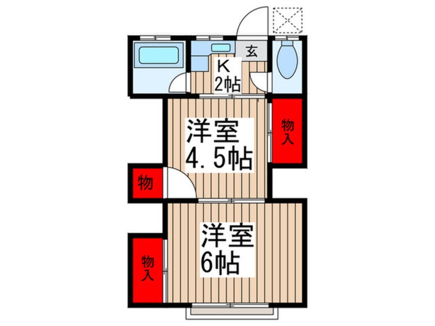 間取図 亀屋コーポ