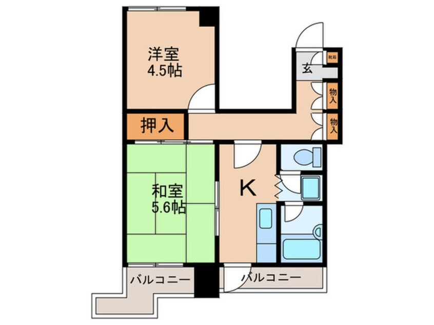 間取図 山久マンション塩野