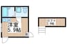 エルプレミア竹ノ塚 1Rの間取り