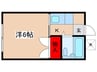 エンゼル西生田Ｂ 1Kの間取り