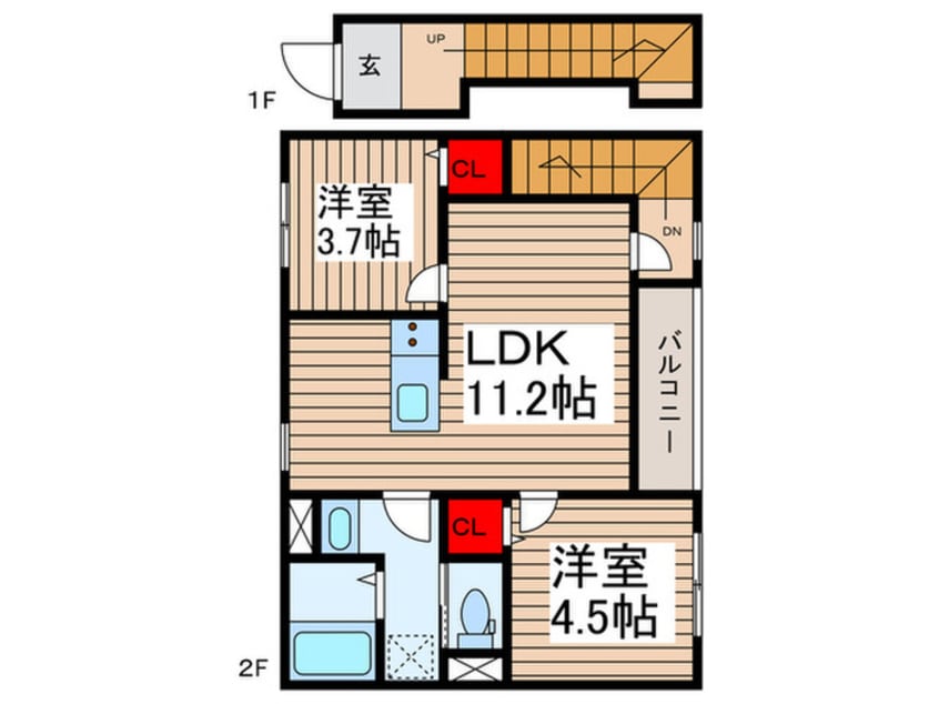 間取図 リーブルファイン三郷鷹野Ⅱ