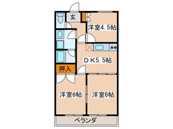 間取図 コ－ナ－ハイツ