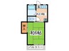 コ－ポストロ－ム 1Kの間取り