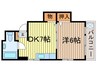 上板橋ＩＭＡハイツⅡ 1DKの間取り