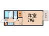 ユークレシオン常盤台A棟 1Kの間取り