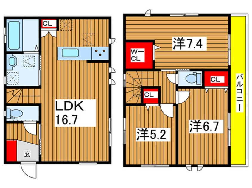 間取図 坂浜戸建賃貸住宅1号棟