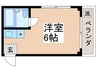 レジデンスカ－プ青戸 1Rの間取り