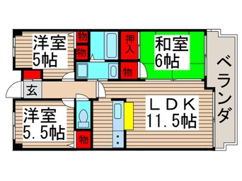 間取図 ベルグプレシャデス船橋